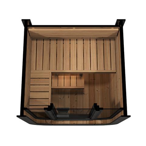 2 Person SaunaLife Model CL3G Cube Outdoor Home Sauna Kit