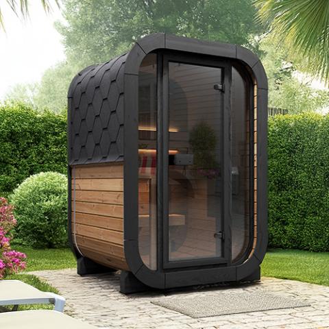 2 Person SaunaLife Model CL3G Cube Outdoor Home Sauna Kit