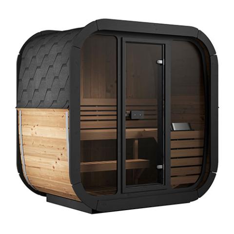 3 Person SaunaLife Model CL4G Cube Outdoor Home Sauna Kit