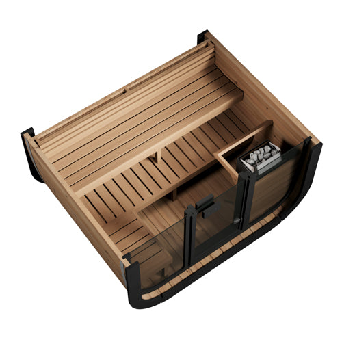 4 Person SaunaLife Model CL5G Cube Outdoor Home Sauna Kit