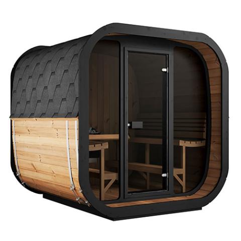 6 Person SaunaLife Model CL7G Cube Outdoor Home Sauna Kit