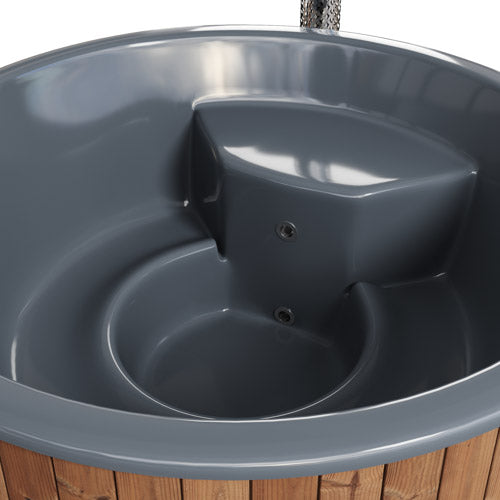 SaunaLife 7 person Wood-Fired Hot Tub Natural S6N