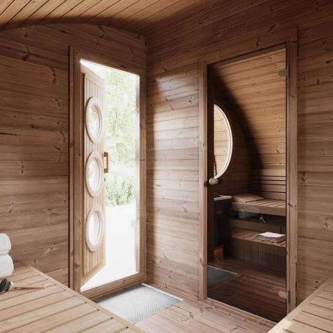 8 Person SaunaLife Model G11 Outdoor Sauna Kit