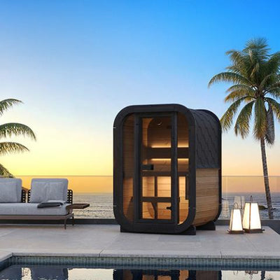 2 Person SaunaLife Model CL3G Cube Outdoor Home Sauna Kit