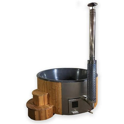SaunaLife 6 person Wood-Fired Hot Tub Natural