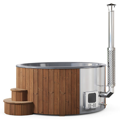 SaunaLife 7 person Wood-Fired Hot Tub Natural S6N