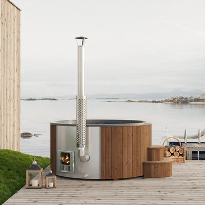 SaunaLife 7 person Wood-Fired Hot Tub Natural S6N